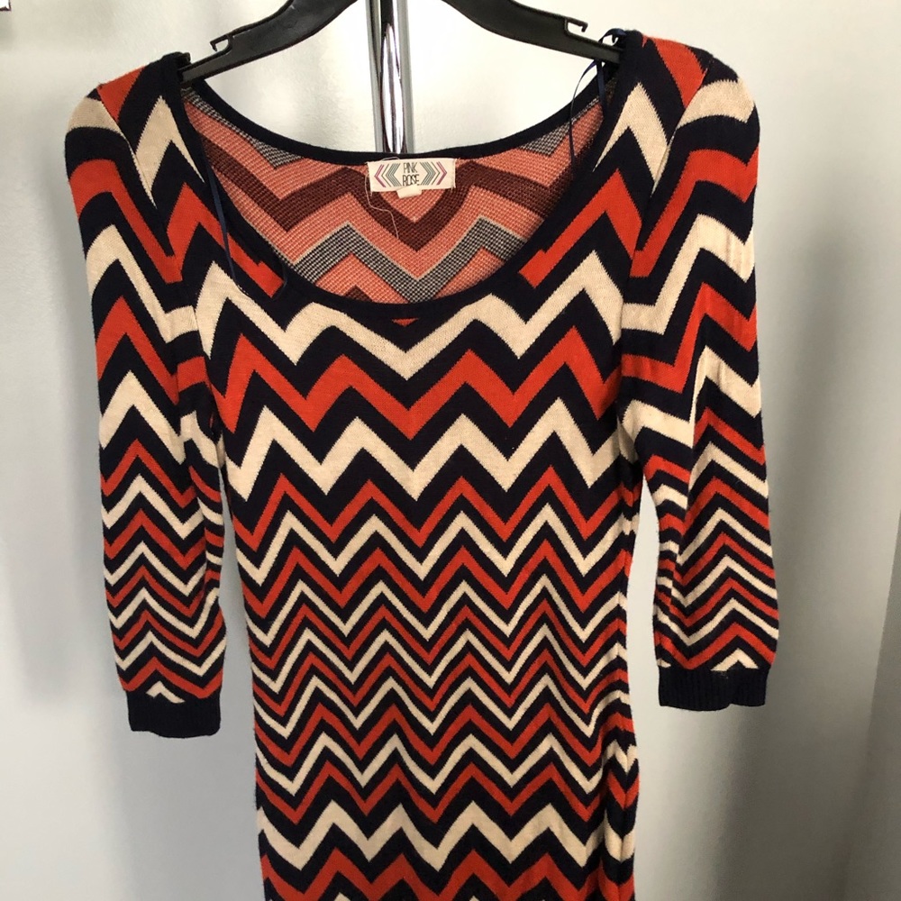 Pink rose women’s sweater dress worn twice!